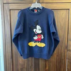 Navy Mickey Mouse Crewneck Sweater - Disney Size large